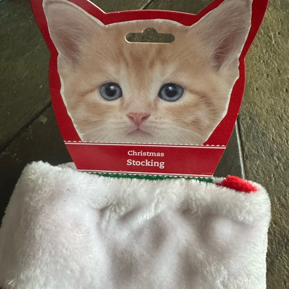Christmas Stocking For Your Cat “On The Nice List” NWT